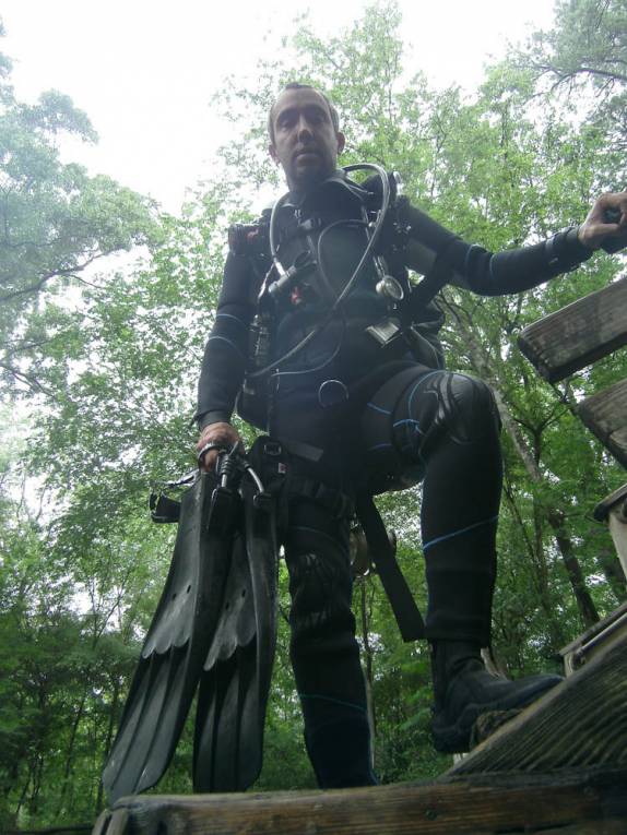 Pronto para entrar na água em Peacock, na Flórida, Estados Unidos